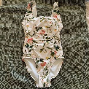 Women’s Square Neck One Piece Floral Swimsuit